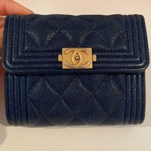 Chanel boy wallet - navy blue